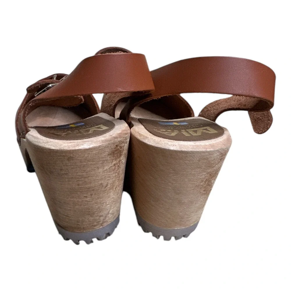 Mia Abby Cognac Brown Leather Wooden 3